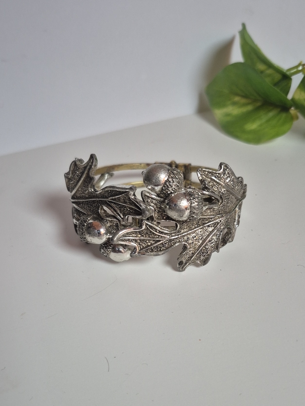 Silver Oak Leaf Acorn Bracelet - Women’s Fashion Jewelry